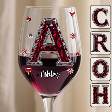 Love Wine - Personalized Wine Wine Glass With Long Stem